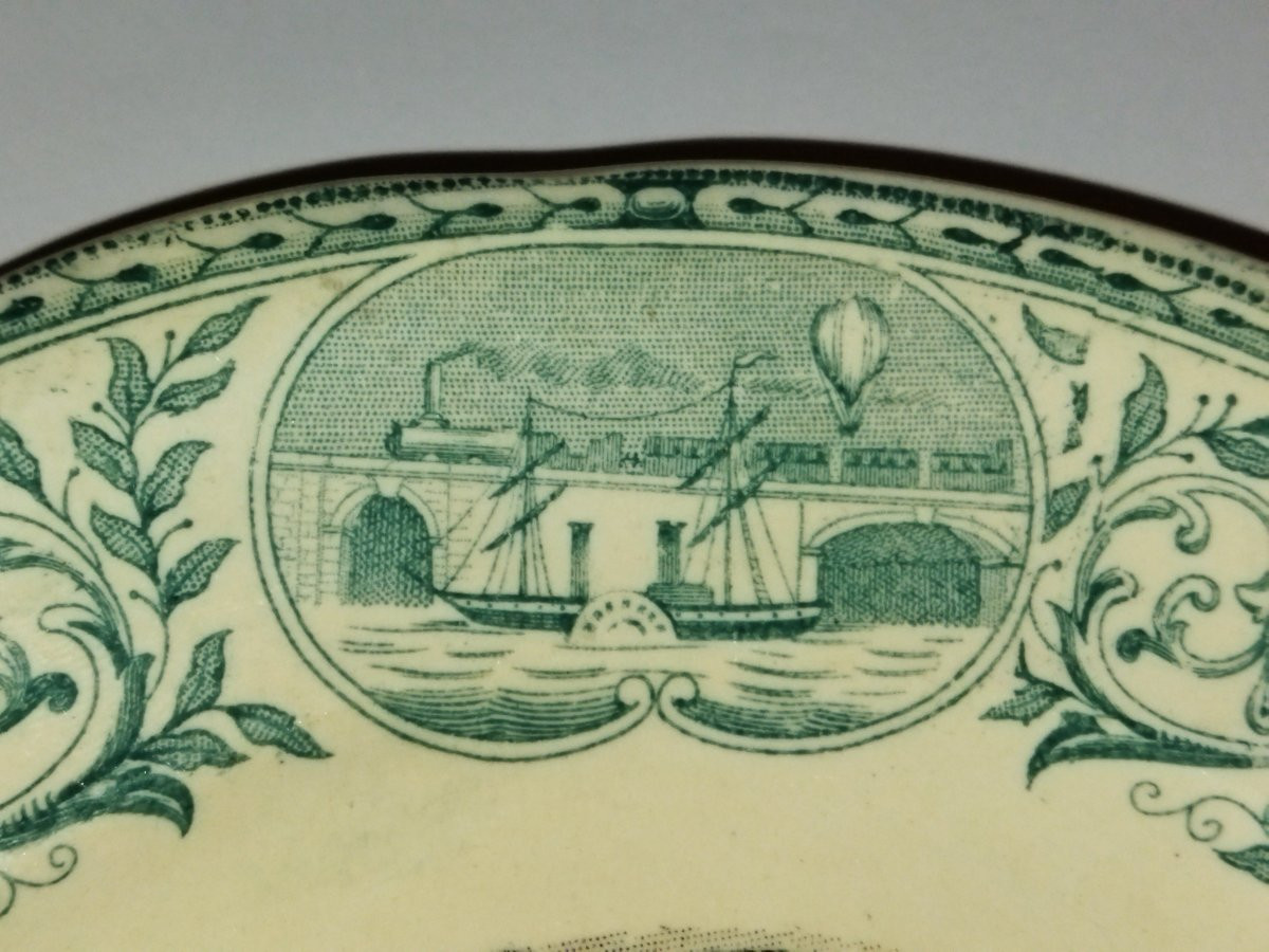 DIGOIN SARREGUEMINES Assiette Légendée "GALILÉE " Astronomie Mouvement de la Terre PROCES -photo-2