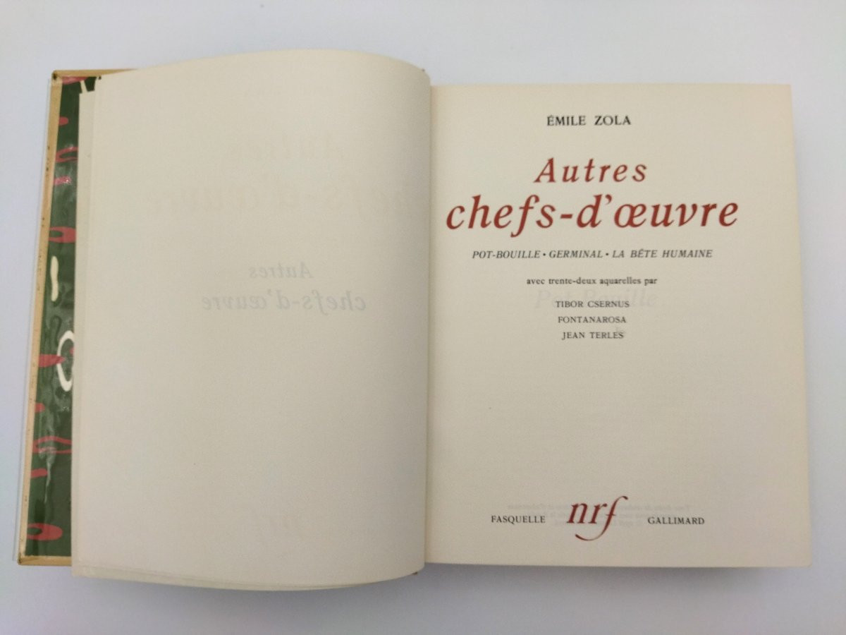ZOLA Chefs d'oeuvre Illustrations Aquarelles N° 6127 -photo-1