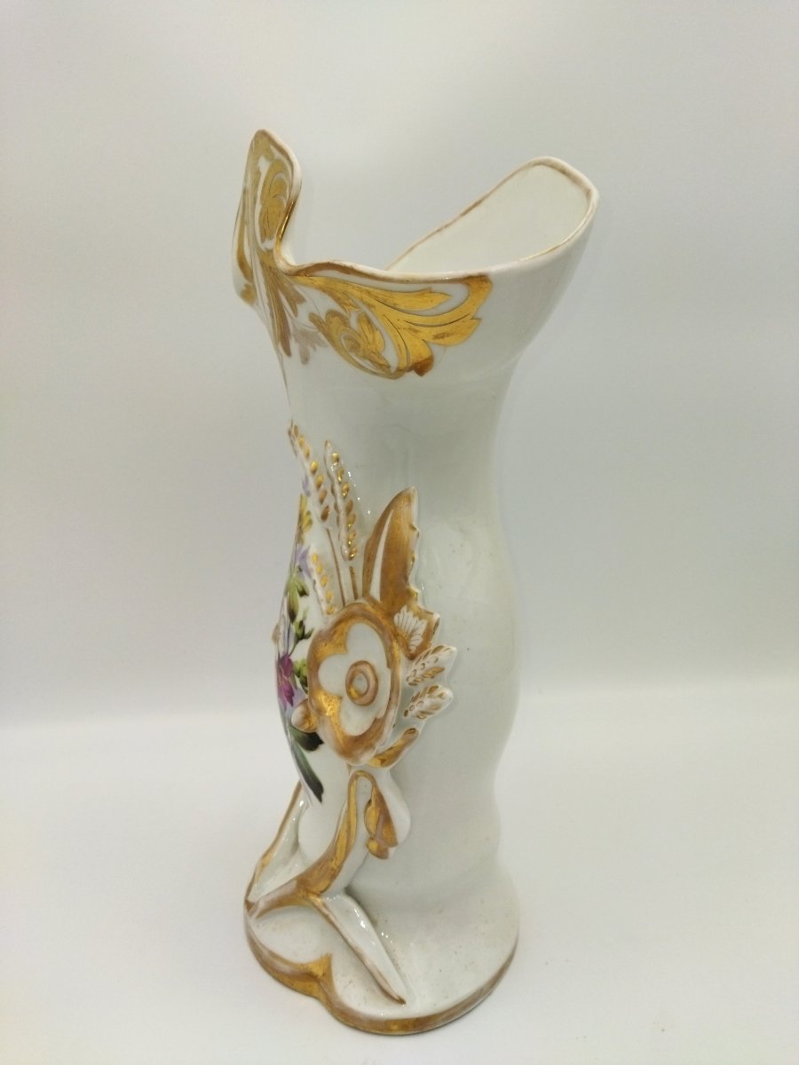 GRAND VASE D'ÉGLISE Porcelaine de PARIS  NAPOLÉON III-photo-2