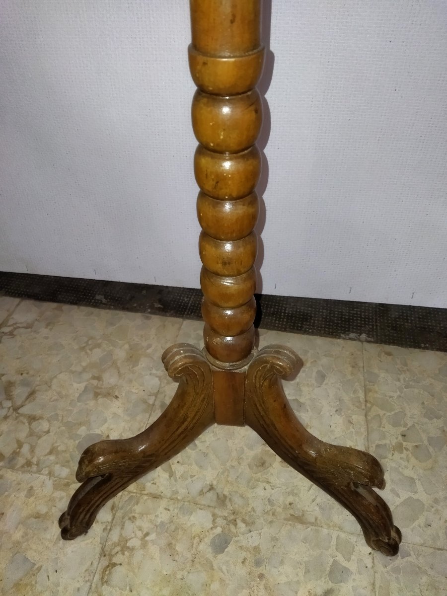 Tripod Side Table, Walnut Top, 19th Century-photo-1
