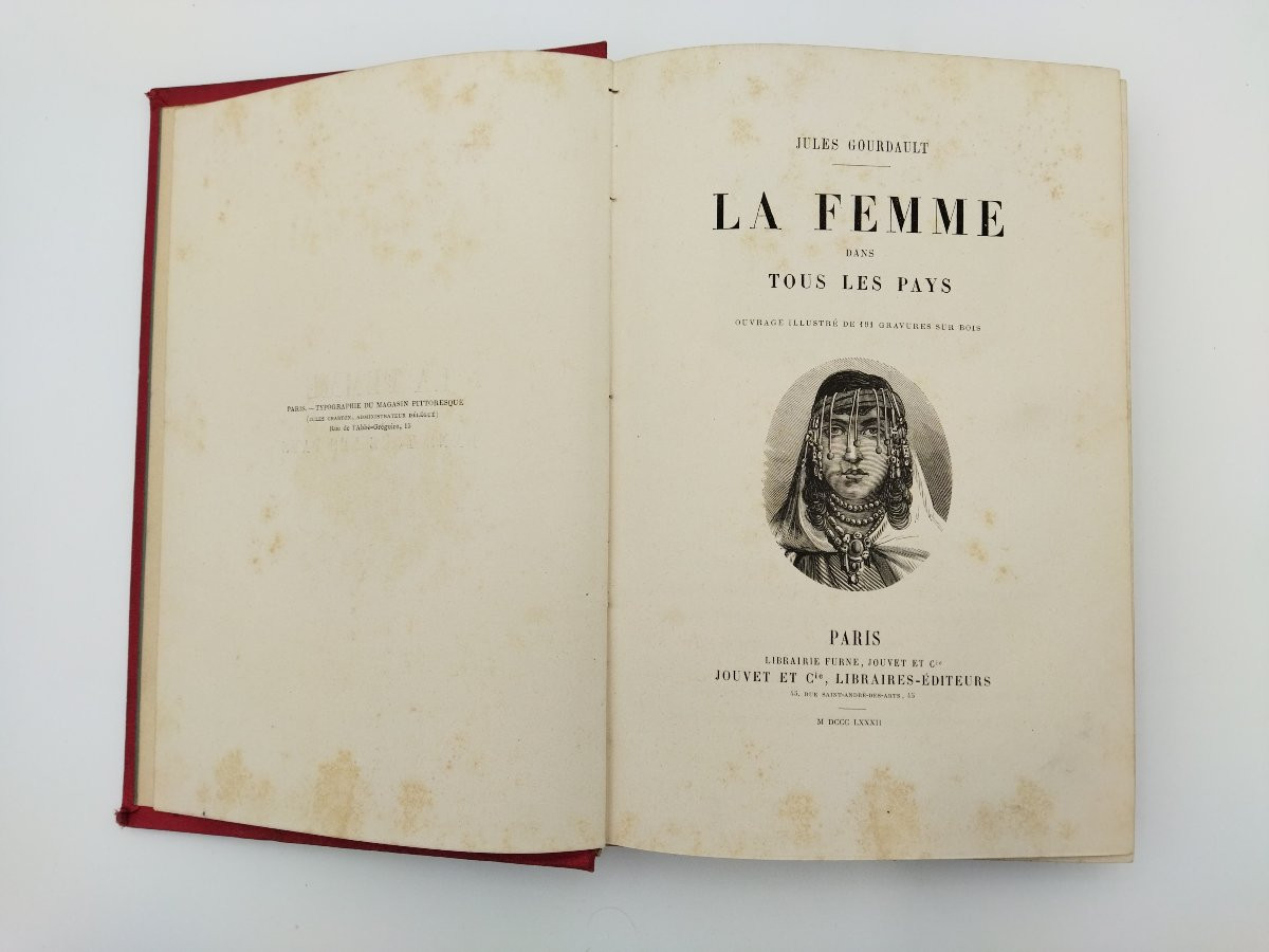 Woman Antique Book Ethnology Customs Engravings Jules Gourdault 1882-photo-1