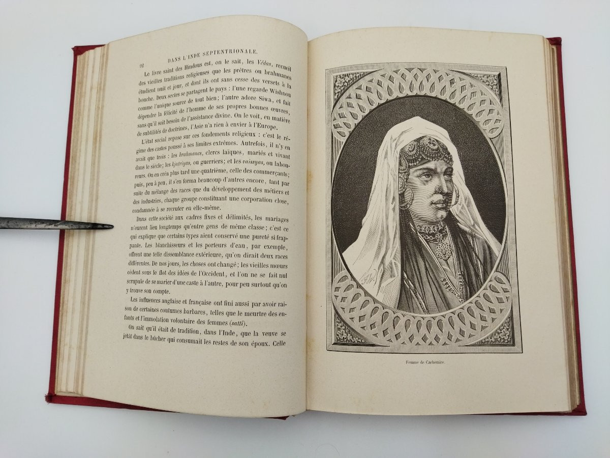 Woman Antique Book Ethnology Customs Engravings Jules Gourdault 1882-photo-4