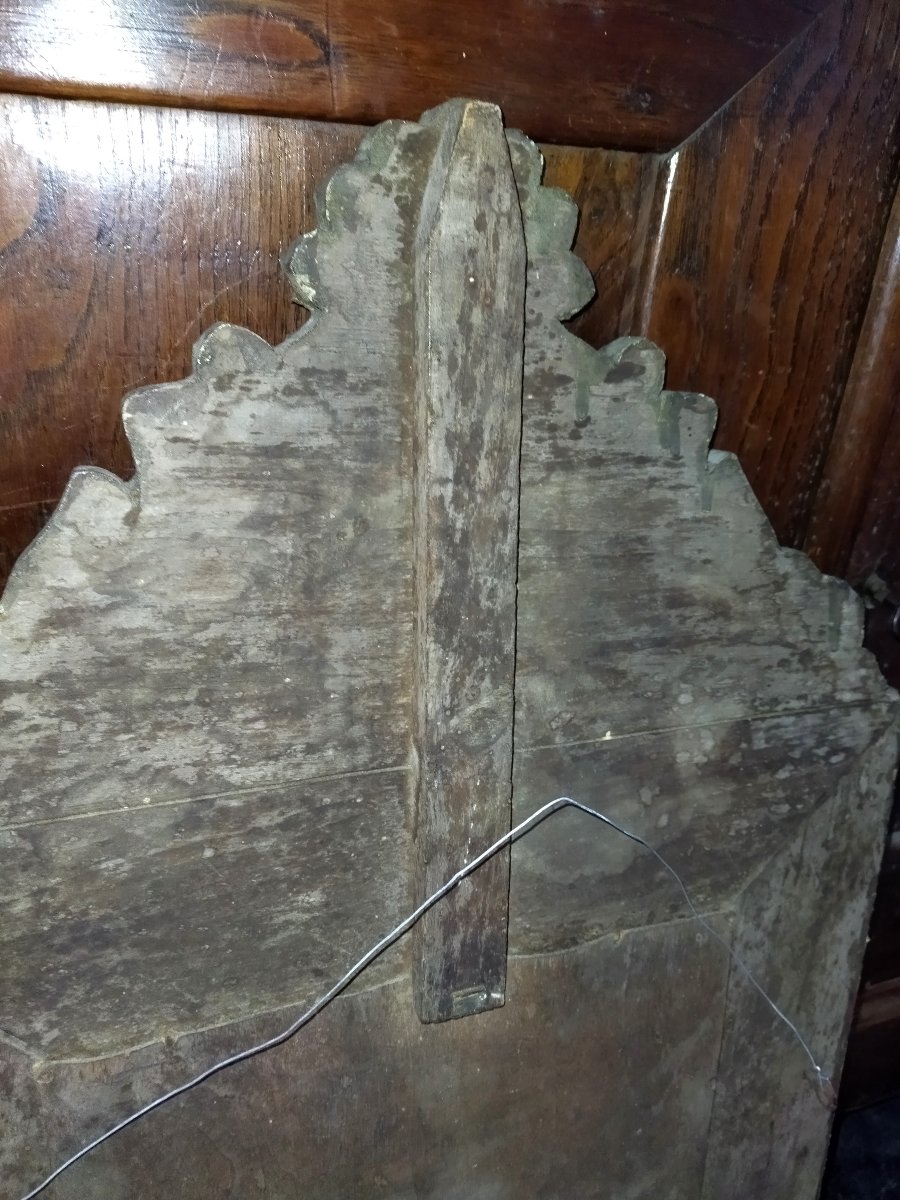 Napoleon III Mirror With Gilded Stamped Brass Frame And Beveled Glass, 19th Century-photo-2