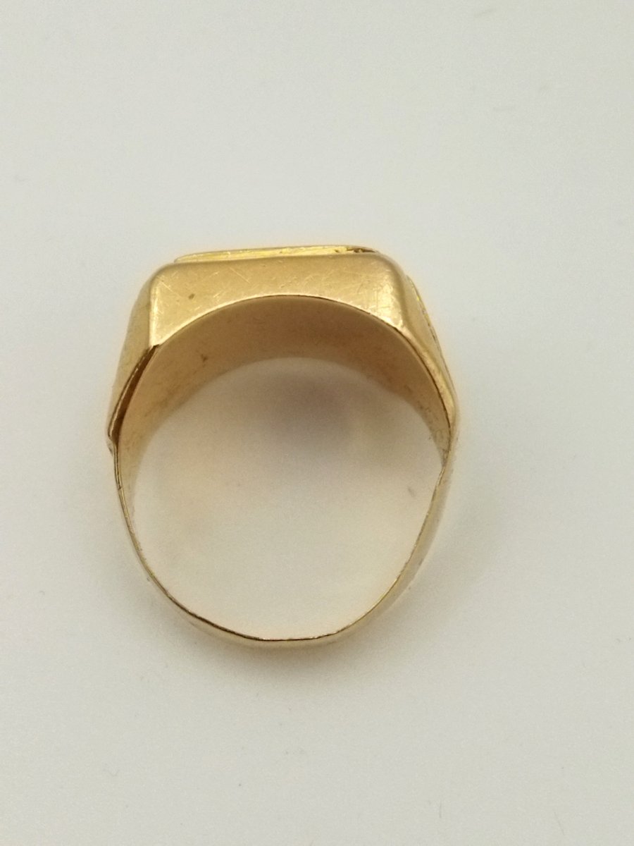 Signet Ring In Gold Men's Jewelry -photo-2
