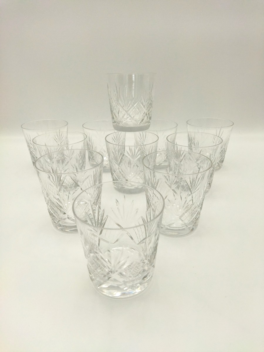 11 VERRES Anciens à Whisky Spiritueux CRISTAL de LORRAINE 