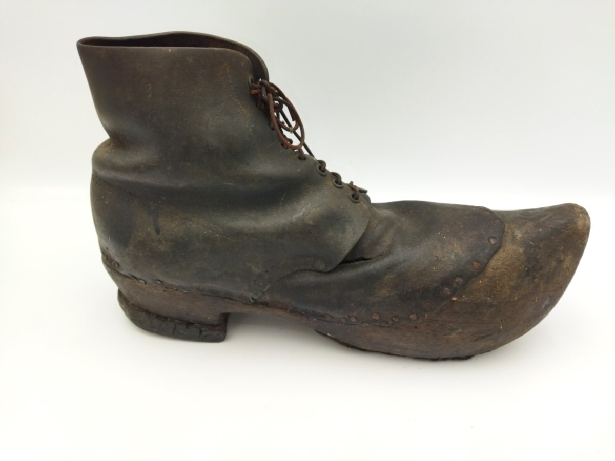 SABOTS Anciens Bois et Cuir ART POPULAIRE-photo-2