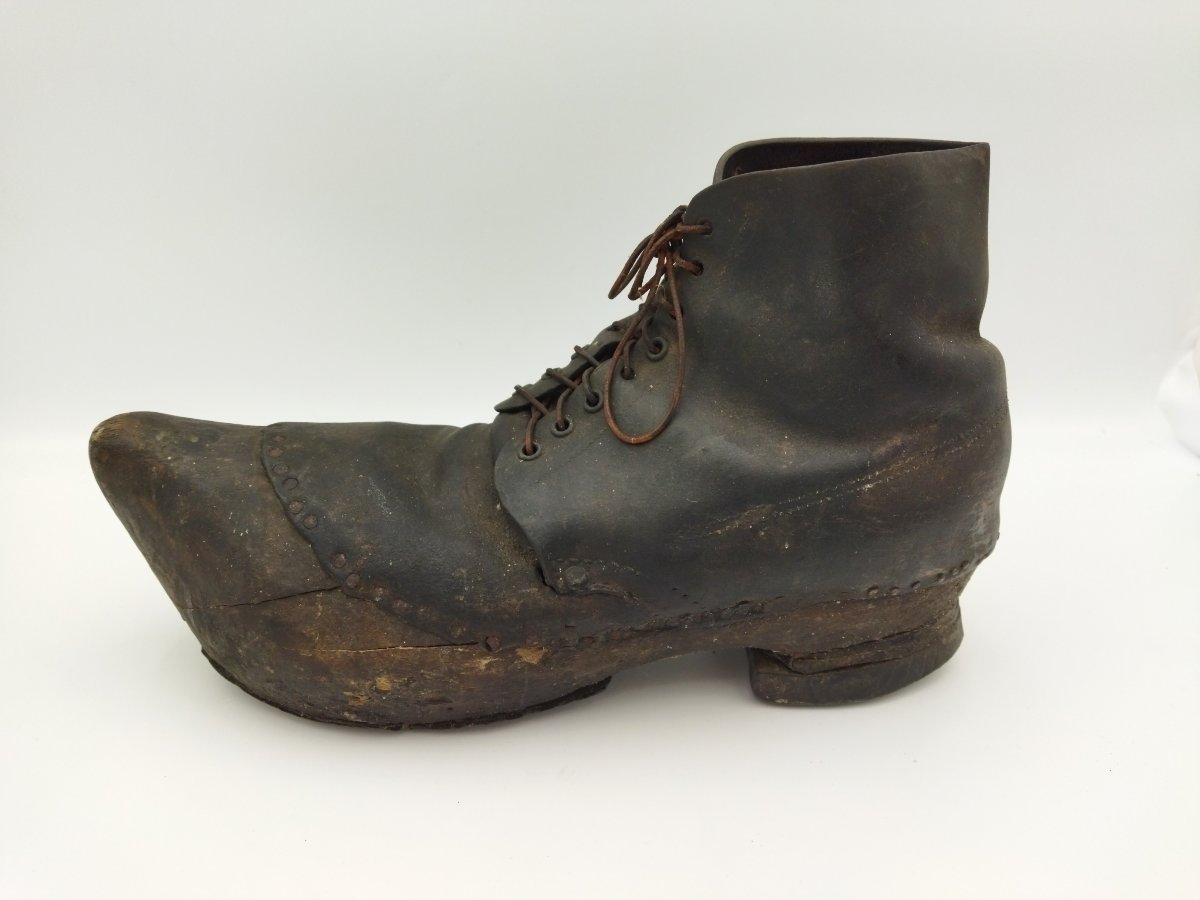 SABOTS Anciens Bois et Cuir ART POPULAIRE-photo-4