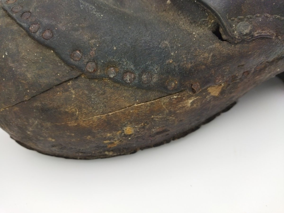SABOTS Anciens Bois et Cuir ART POPULAIRE-photo-2
