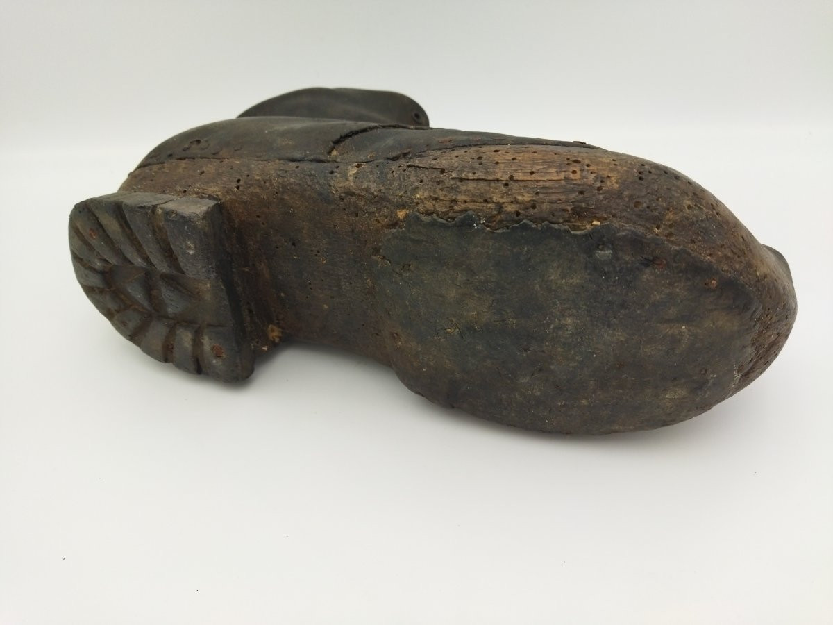 SABOTS Anciens Bois et Cuir ART POPULAIRE-photo-4