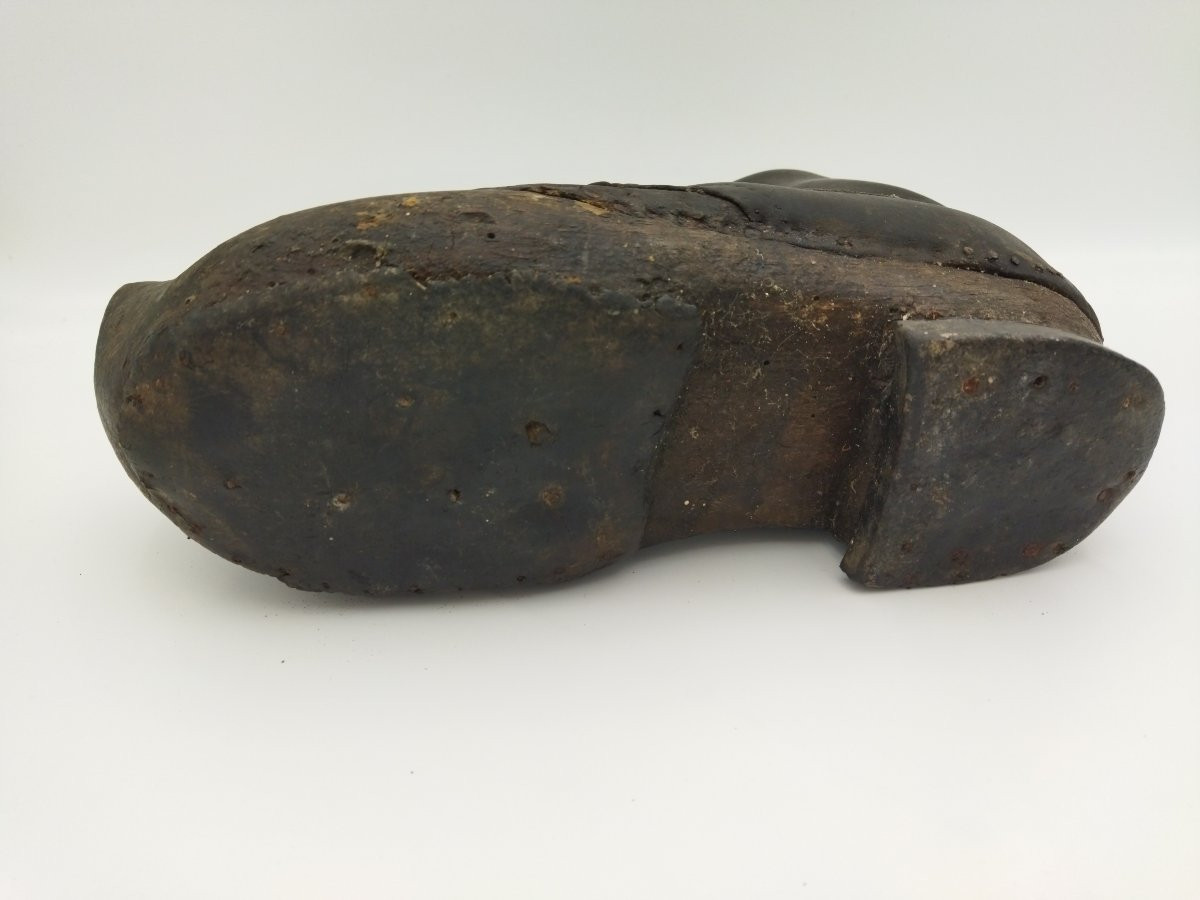SABOTS Anciens Bois et Cuir ART POPULAIRE-photo-5