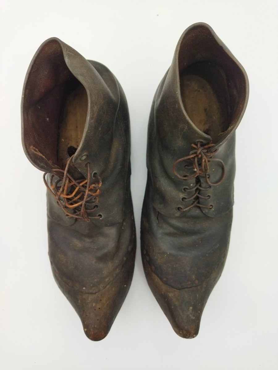 SABOTS Anciens Bois et Cuir ART POPULAIRE-photo-7