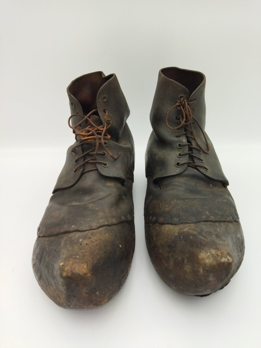 SABOTS Anciens Bois et Cuir ART POPULAIRE-photo-8