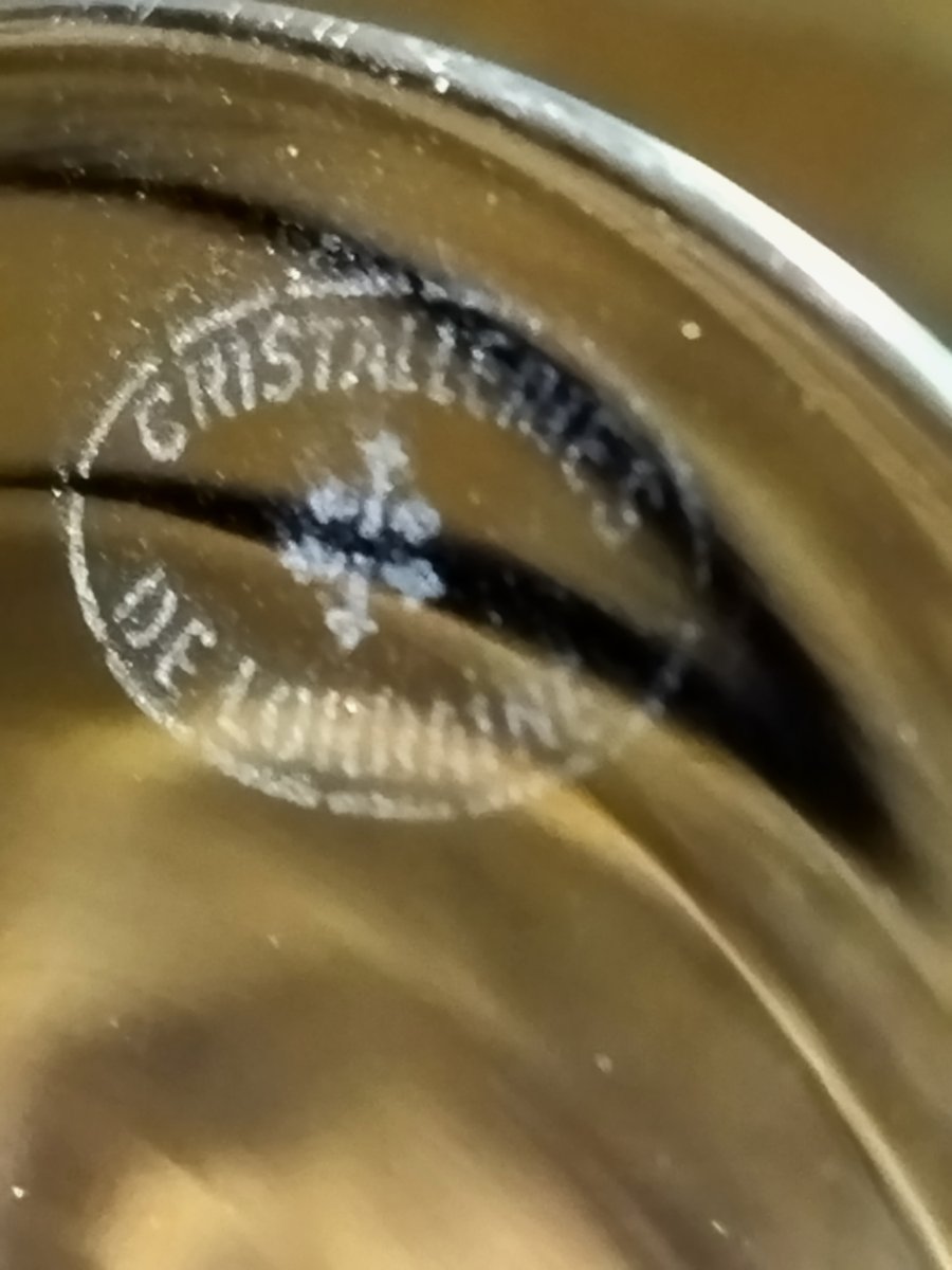 CRISTAL DE LORRAINE 12 verres à Pied en Cristal taillé  ART DE LA TABLE-photo-8