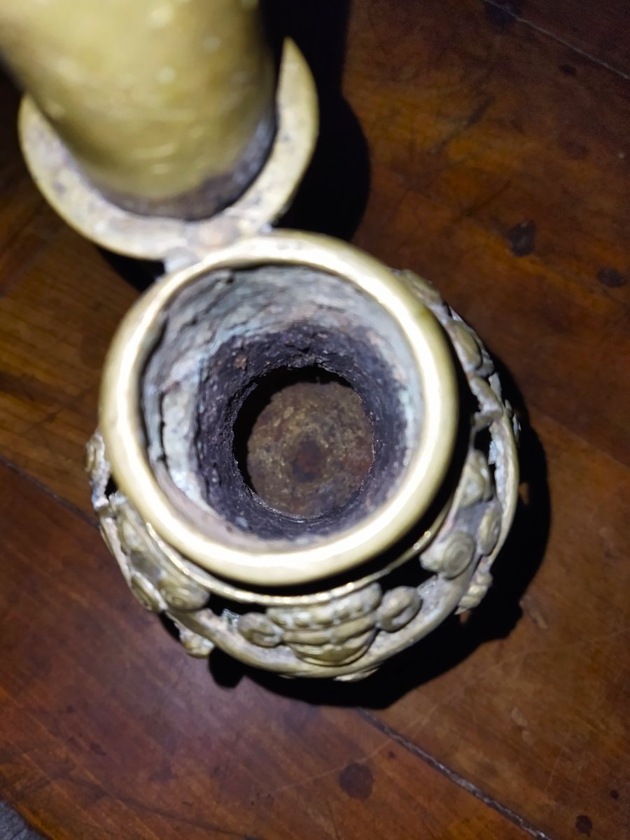 Pipe Tribale d'Afrique en bronze, Ethnie Bamoun, CAMEROUN ART POPULAIRE-photo-6