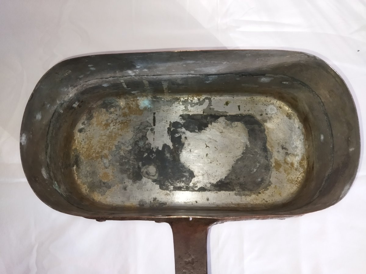 Antique Copper And Riveted Wrought Iron Daubiere With A Handle, 19th Century-photo-6