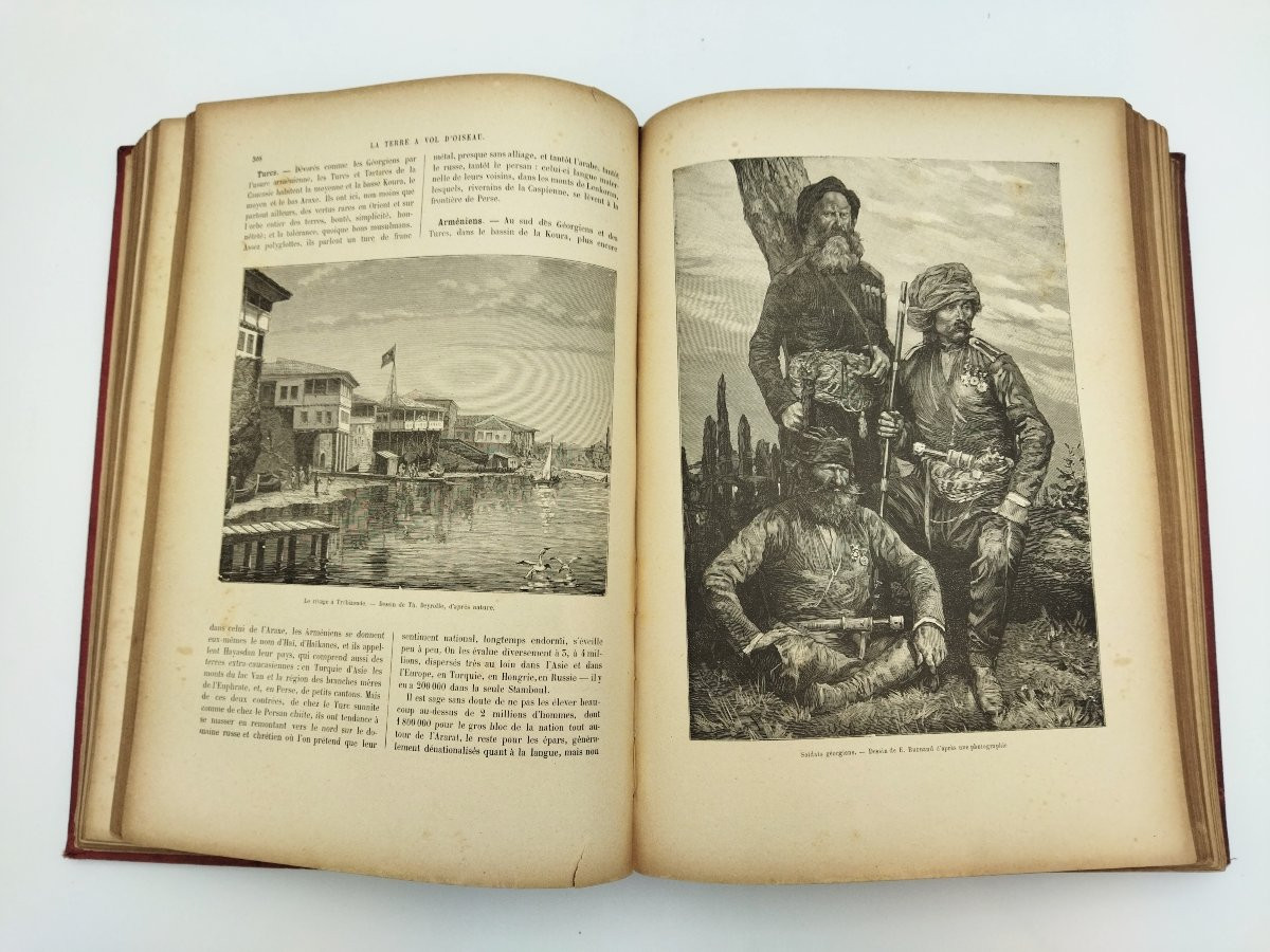 The Earth From A Bird's-eye Perspective Ancient Book Ethnology Geography Civilization Onesimus Reclus 19th Century-photo-4
