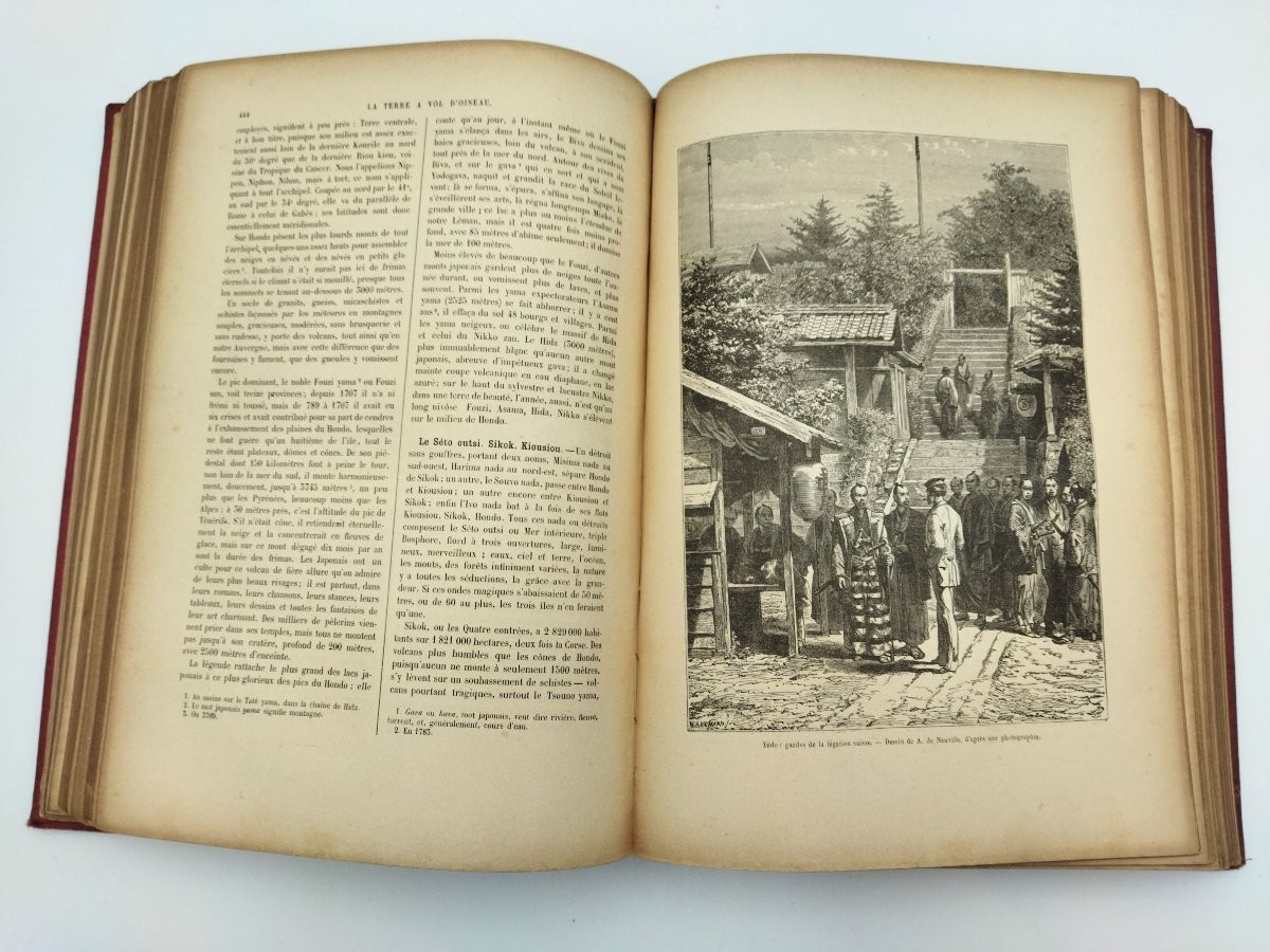 The Earth From A Bird's-eye Perspective Ancient Book Ethnology Geography Civilization Onesimus Reclus 19th Century-photo-6