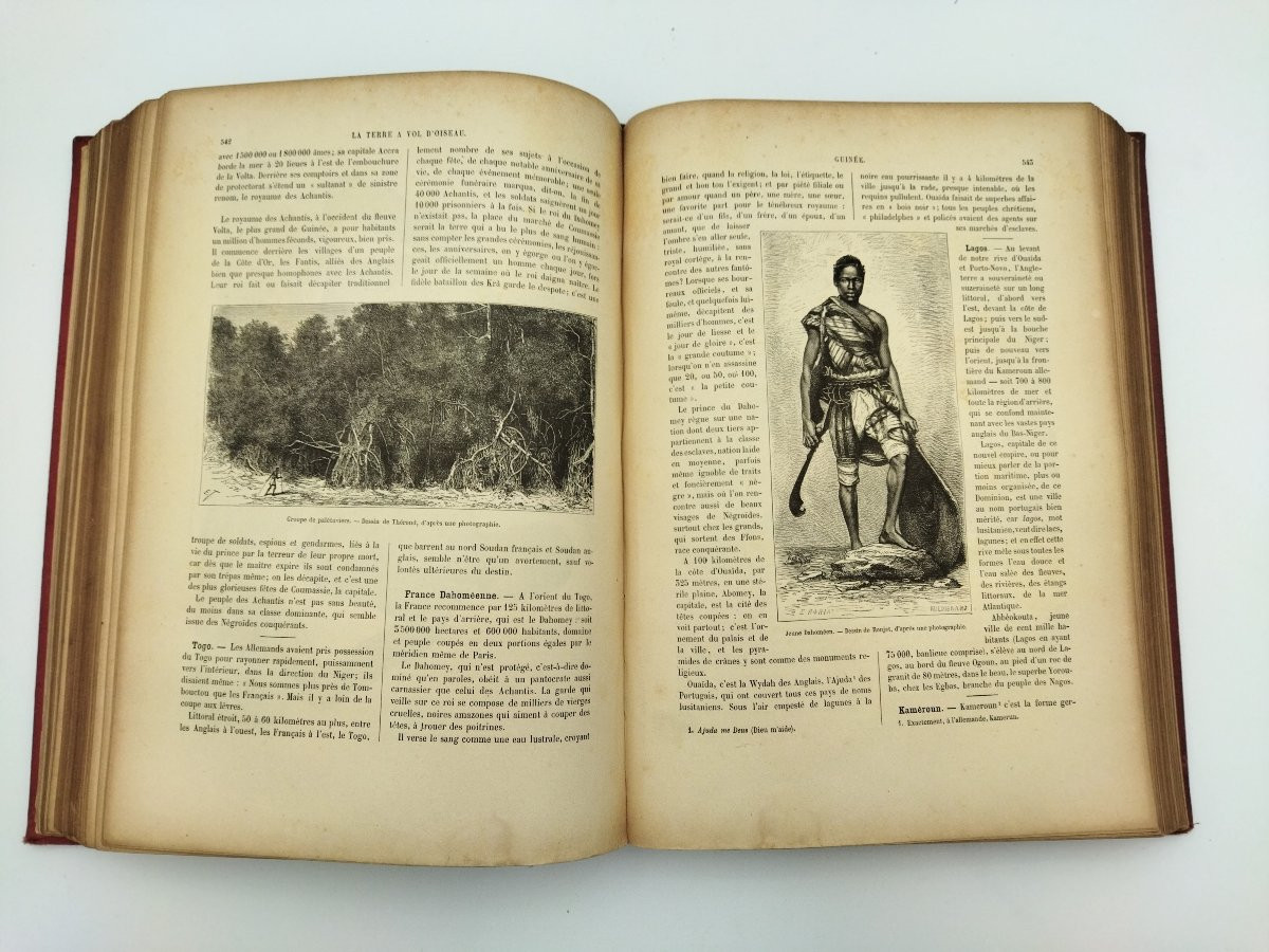 The Earth From A Bird's-eye Perspective Ancient Book Ethnology Geography Civilization Onesimus Reclus 19th Century-photo-7