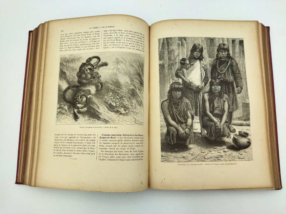 The Earth From A Bird's-eye Perspective Ancient Book Ethnology Geography Civilization Onesimus Reclus 19th Century-photo-8