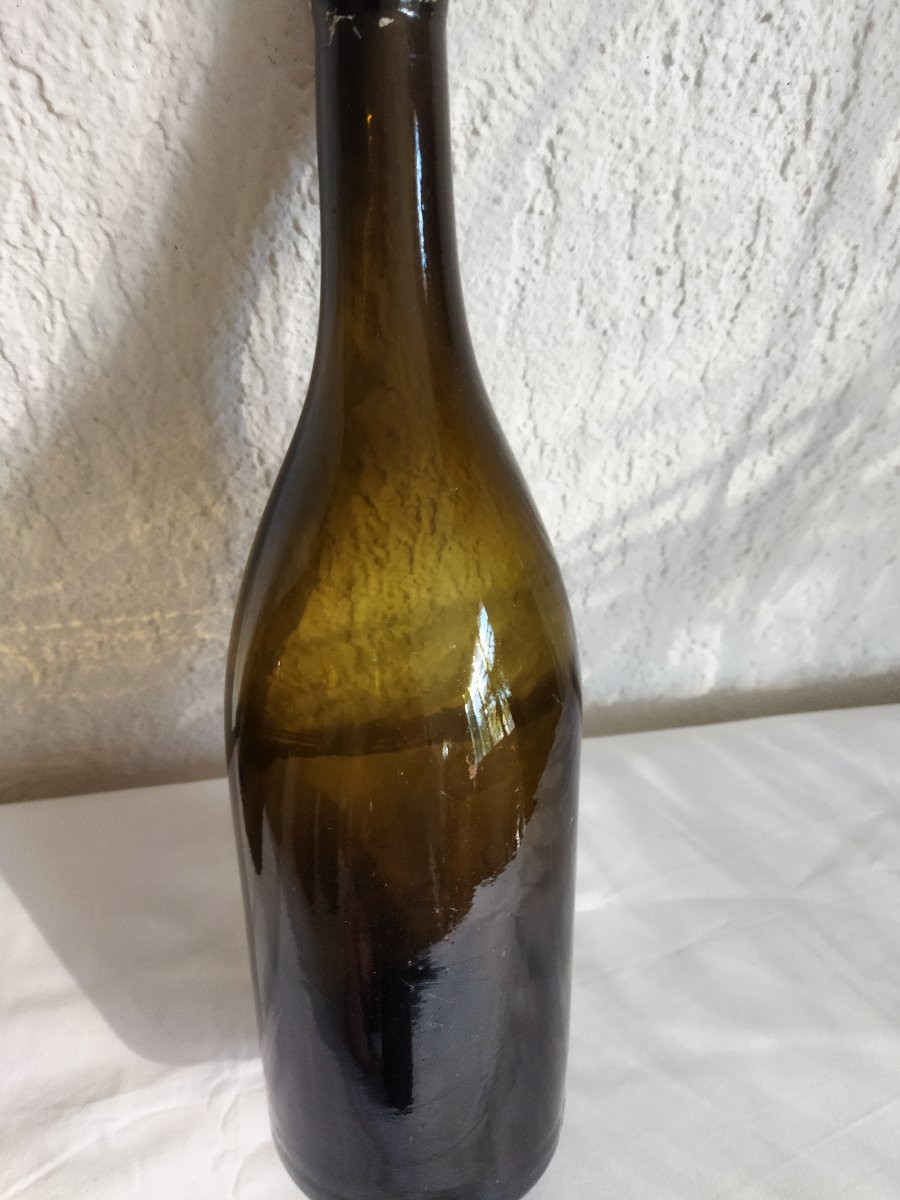 6  BOUTEILLES Anciennes Verre soufflé ART DE LA TABLE XIX-photo-7