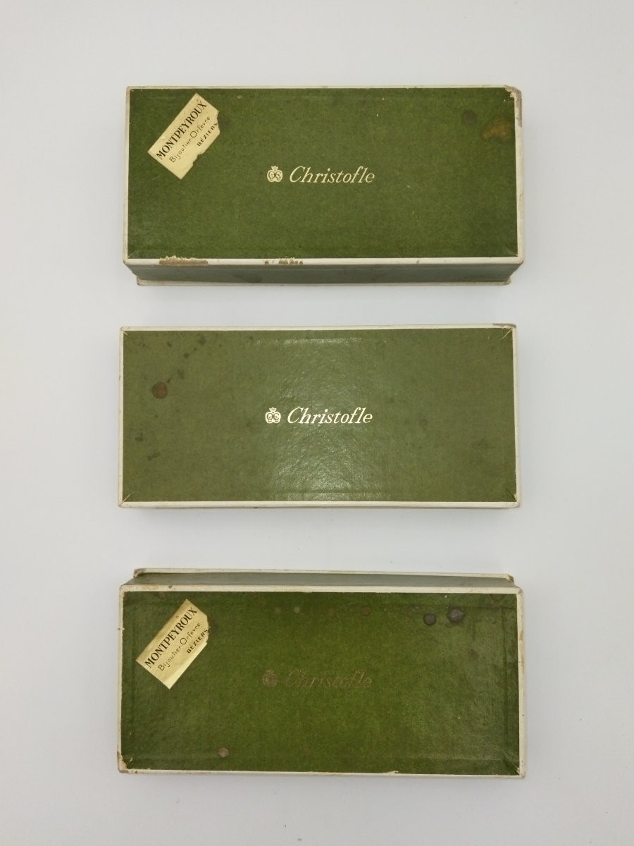 Christofle 12 Mazagran Sorbet Spoons, Silver-plated Metal, Hallmarked, Tableware-photo-1