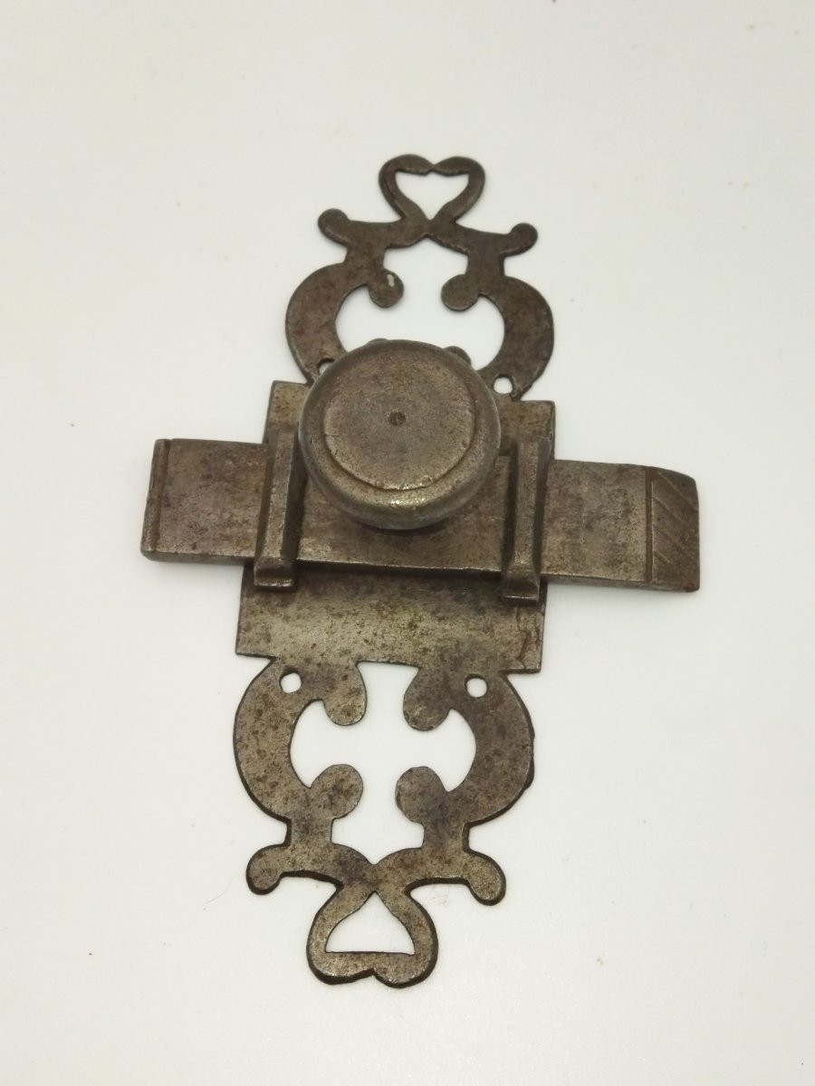 Antique Wrought Iron Tag, 19th-century Architectural Element-photo-1