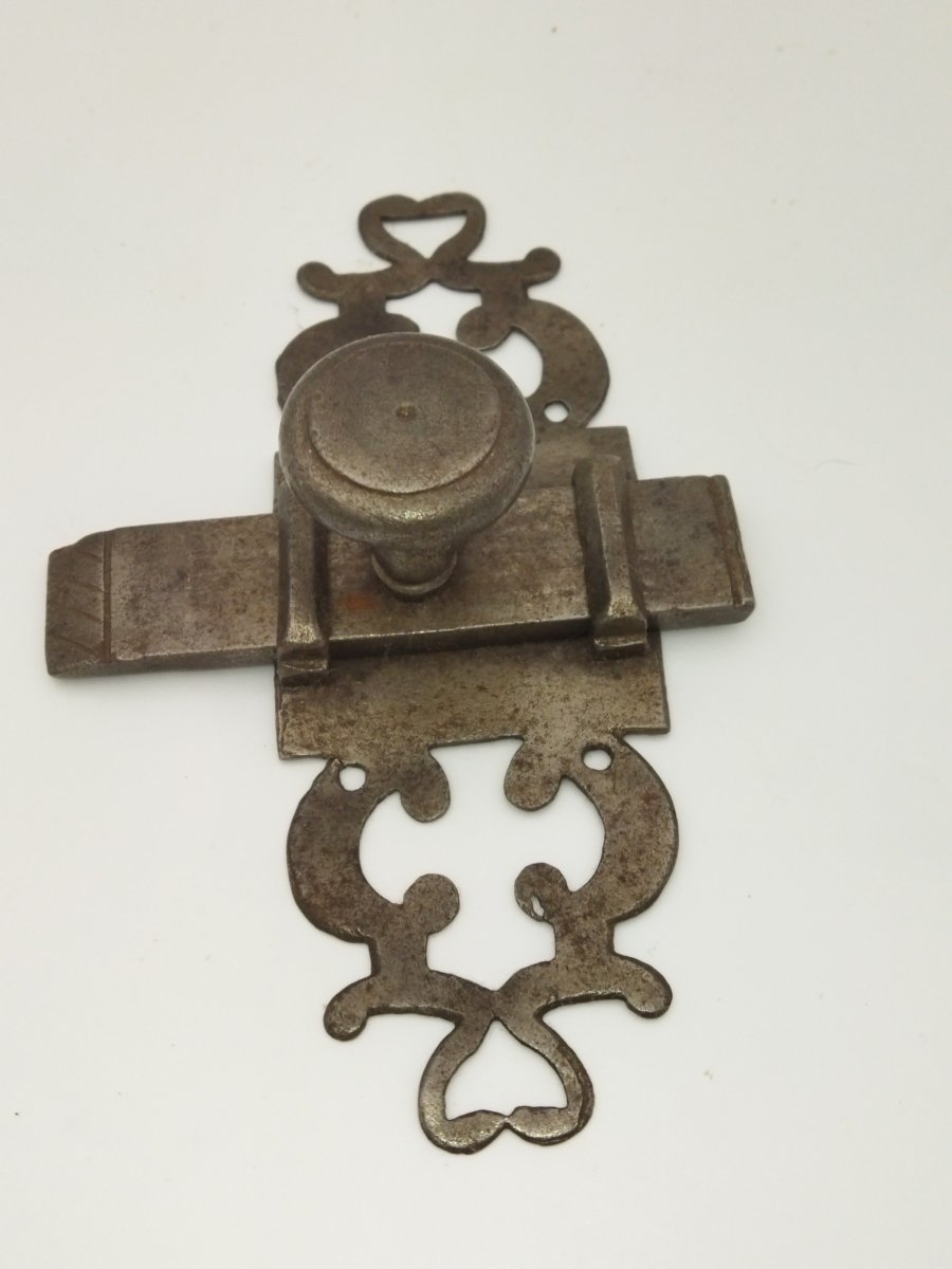 Antique Wrought Iron Tag, 19th-century Architectural Element-photo-3