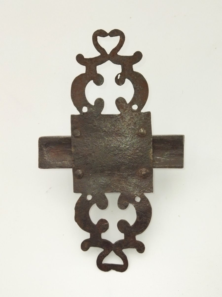 Antique Wrought Iron Tag, 19th-century Architectural Element-photo-4