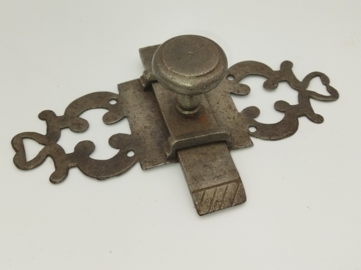 Antique Wrought Iron Tag, 19th-century Architectural Element