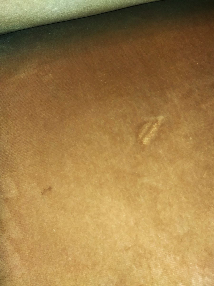 ART DÉCO Paire de Fauteuils Bois massif et Tissu mordoré-photo-5