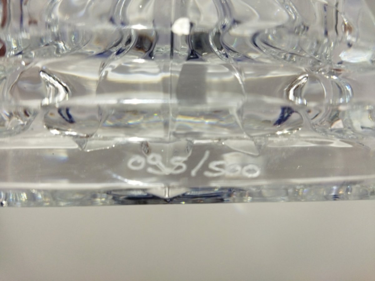 COUPE Bleu Cobalt Centre de Table Cristal taillé de LORRAINE N°95/500-photo-5