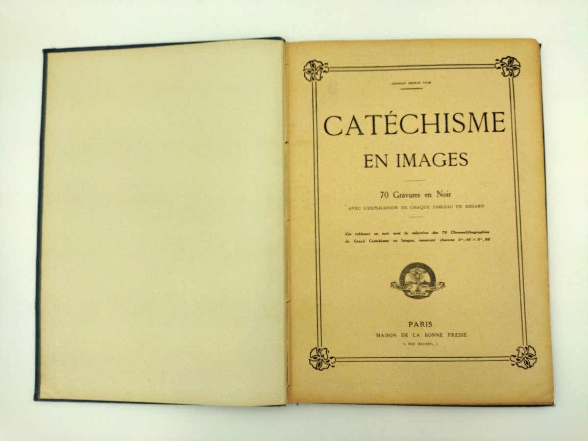Catechism In Pictures Old Liturgical Book Religious Engravings 1912-photo-1