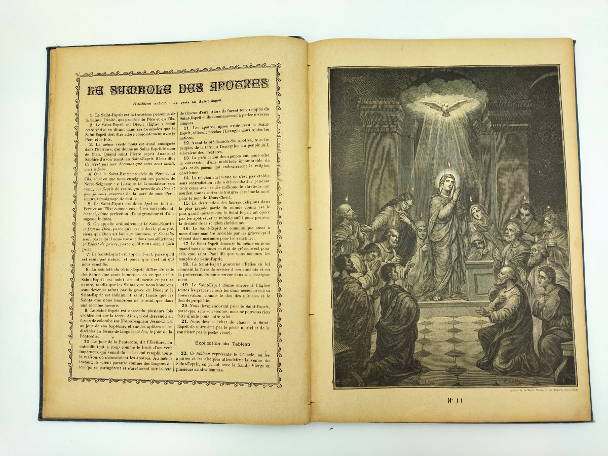 Catechism In Pictures Old Liturgical Book Religious Engravings 1912-photo-4