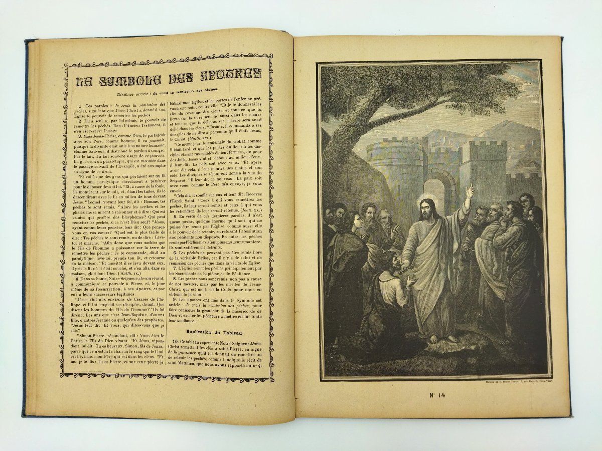 Catechism In Pictures Old Liturgical Book Religious Engravings 1912-photo-5