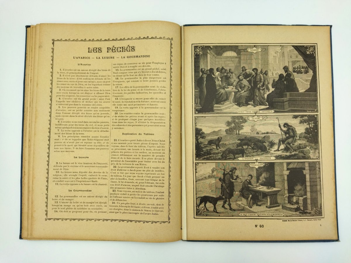 Catechism In Pictures Old Liturgical Book Religious Engravings 1912-photo-7