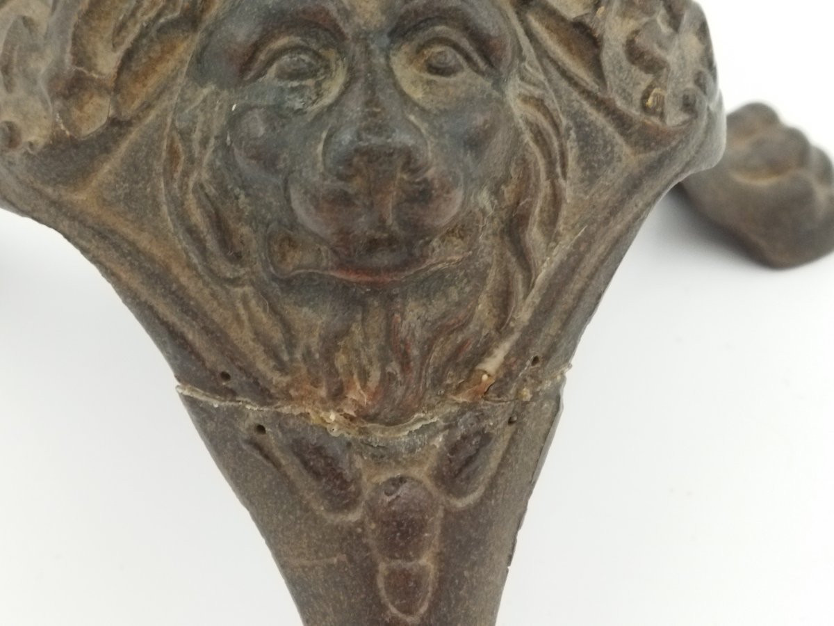 GLOBE TERRESTRE Ancien Papier Mâché Piètement Fonte 65cms GIRARD & BOITTE XIX-photo-2