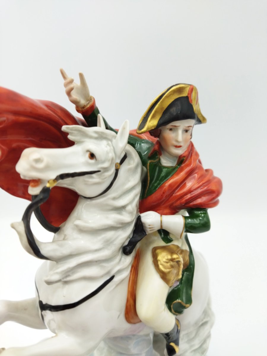 Napoleon I Enamelled Porcelain Statuette Bonaparte I Consul Crossing The Alps-photo-7