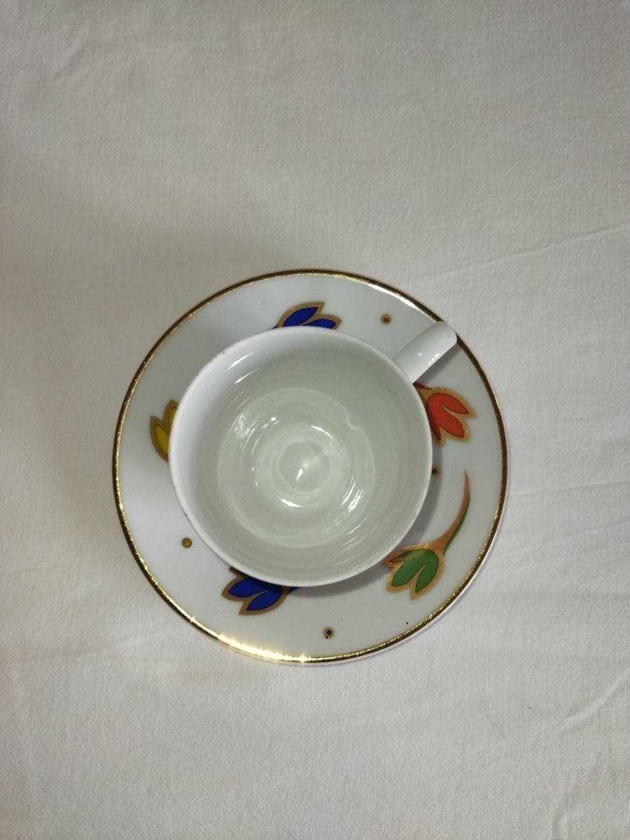 Royal Limoges Vintage Coffee Service With Floral And Gold Pattern-photo-4