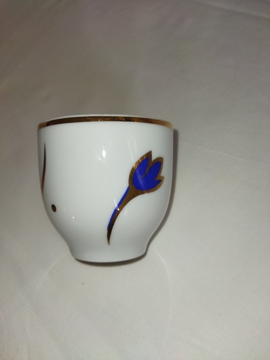 Royal Limoges Vintage Coffee Service With Floral And Gold Pattern-photo-2