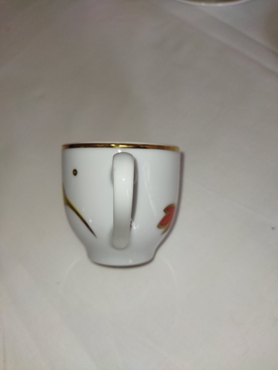 Royal Limoges Vintage Coffee Service With Floral And Gold Pattern-photo-3