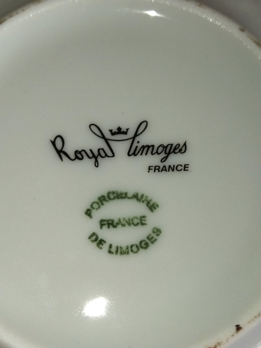 Royal Limoges Vintage Coffee Service With Floral And Gold Pattern-photo-6