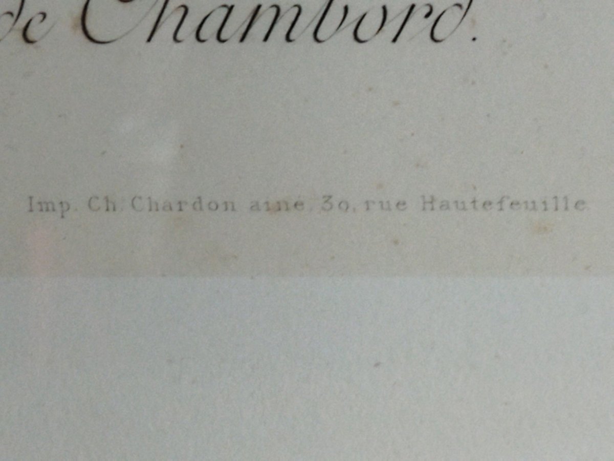 Engraving Ancient Monarchy Royalty Henry Count Of Chambord 19th Century -photo-4