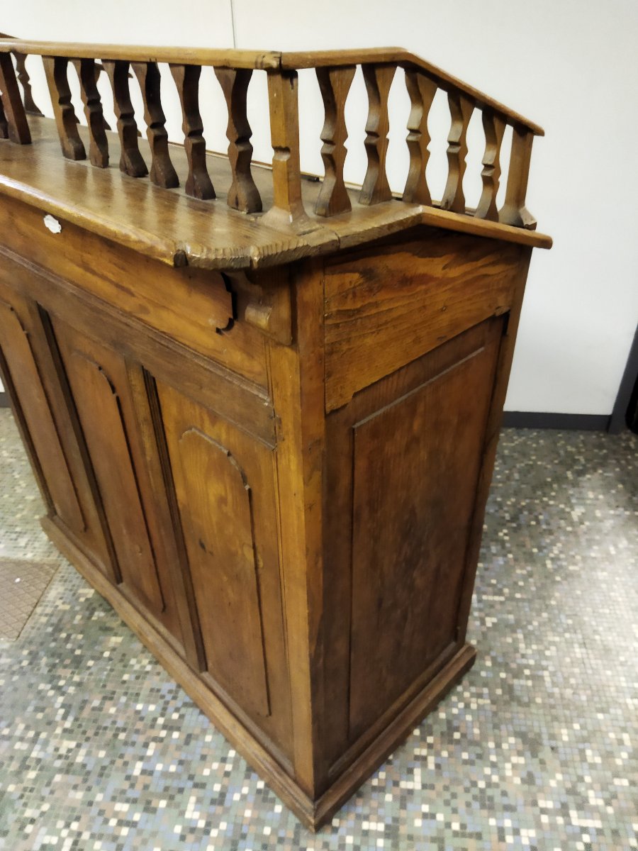 COMPTOIR de COMMERCE BANQUE d'ACCUEIL Meuble de Métier ancien Quincaillerie-photo-2