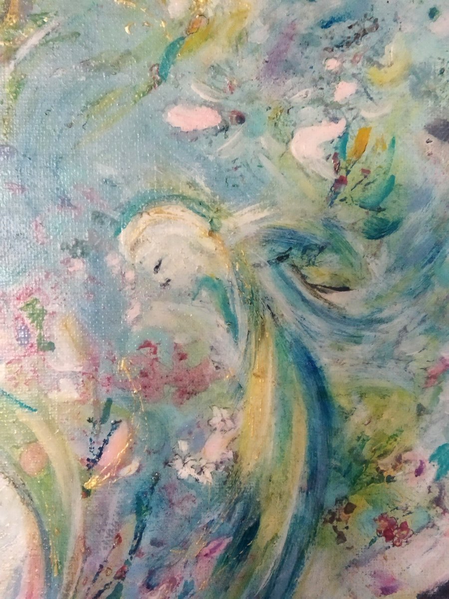 Lisélion The Chessboard Of Life Painting On Canvas Artist Lise Aélion XX Paris-photo-4