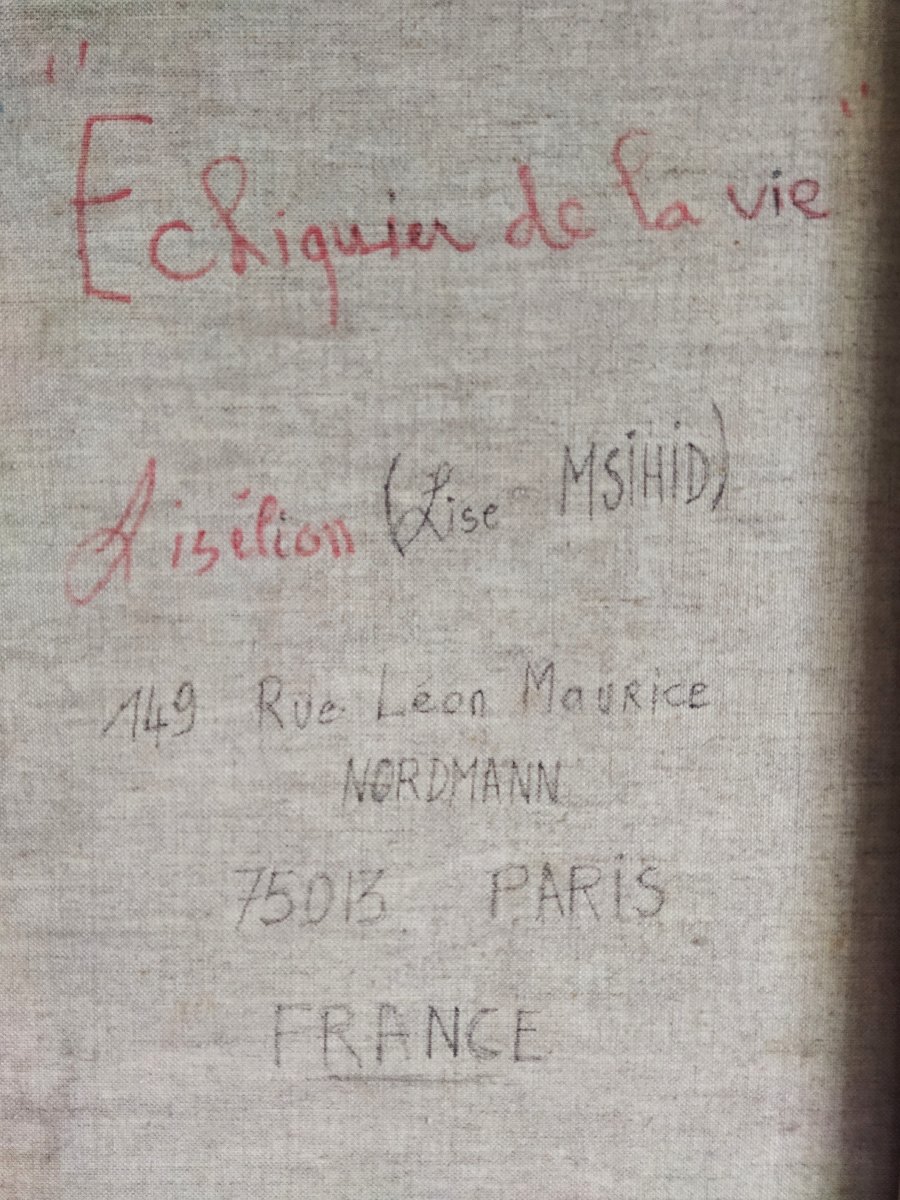 Lisélion The Chessboard Of Life Painting On Canvas Artist Lise Aélion XX Paris-photo-6