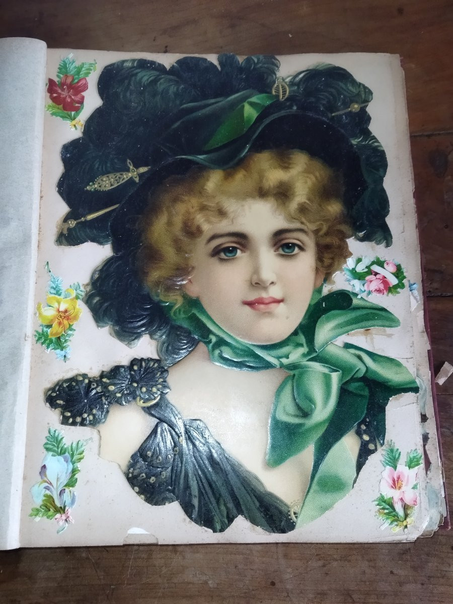 ALBUM DE CHROMO Cartes publicitaires Chocolat Louit Poulain  Lombart Suchard...ART NOUVEAU XIX -photo-1