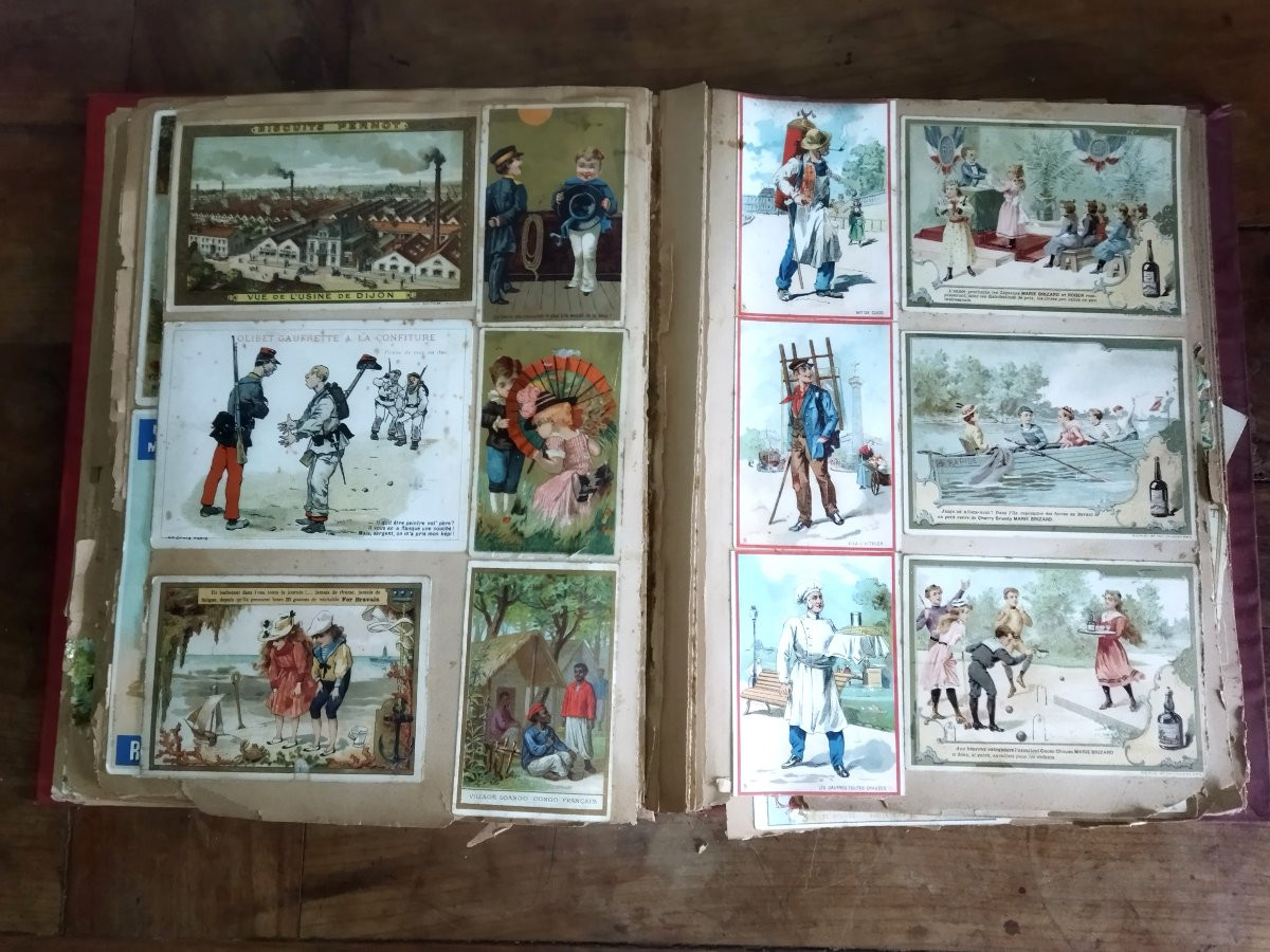 ALBUM DE CHROMO Cartes publicitaires Chocolat Louit Poulain  Lombart Suchard...ART NOUVEAU XIX -photo-8