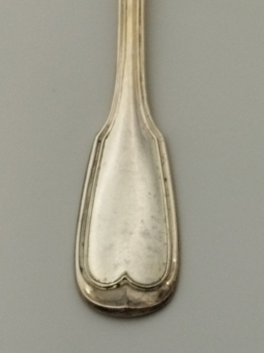 Série de 11 Fourchettes en Argent massif Minerve Poinçon Orfèvre MAITREAU  XIX-photo-4