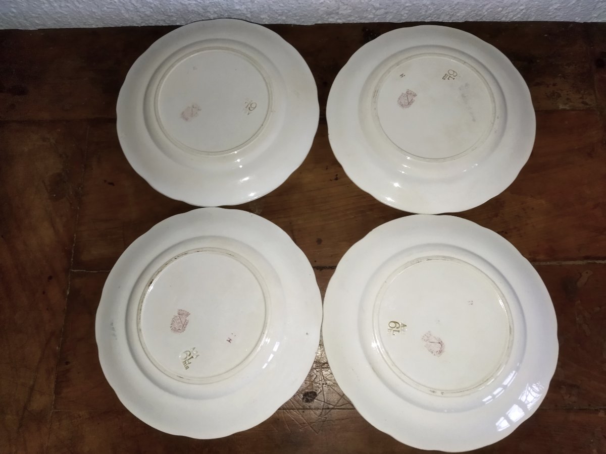 Digoin Sarreguemines Set Of 9 Antique Inscribed Plates "siege Of Paris Comique" 19th Century-photo-4