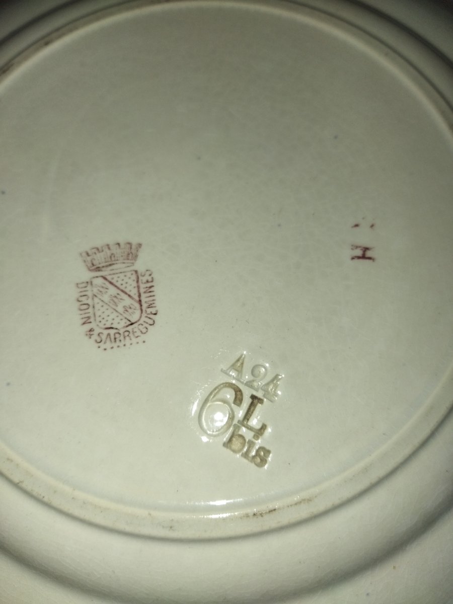 Digoin Sarreguemines Set Of 9 Antique Inscribed Plates "siege Of Paris Comique" 19th Century-photo-7